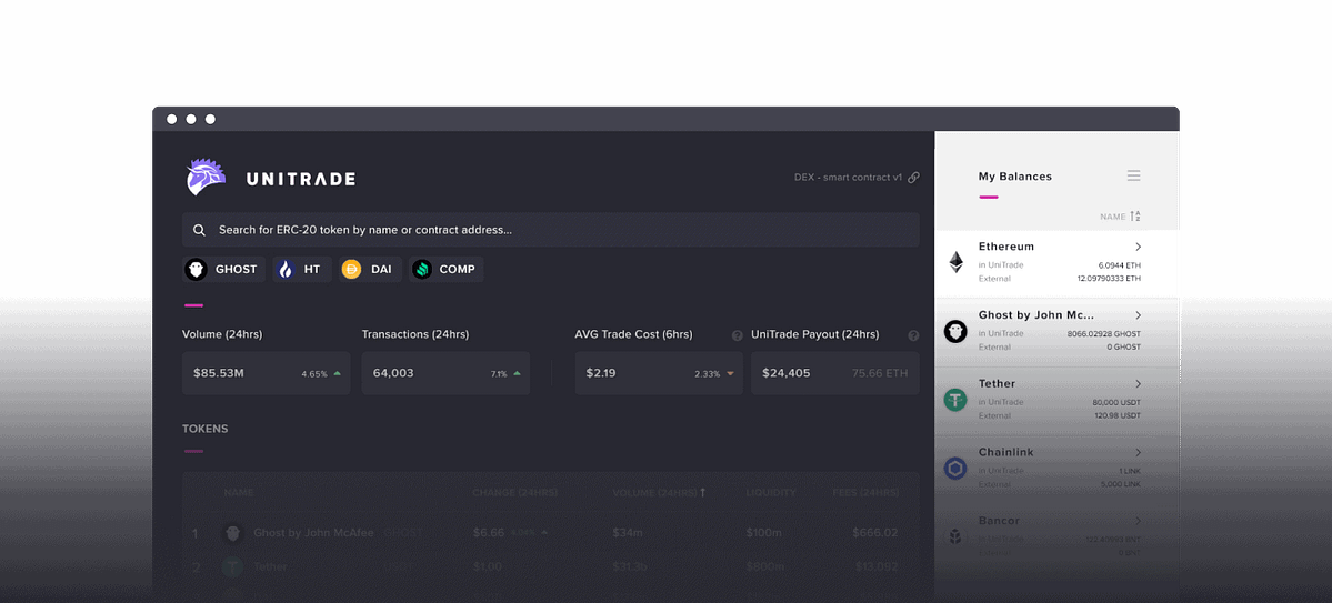 Unitrade: A Decentralized Exchange Launching Tomorrow