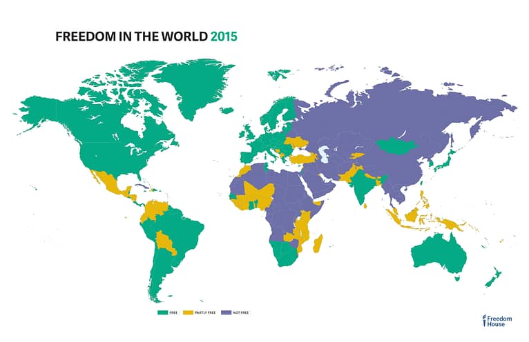 World Map Of State Of Government Censorship