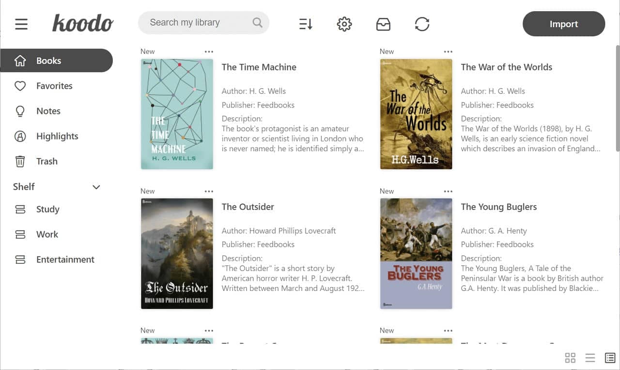 Koodo: An Uncluttered eBook Reader - GreyCoder